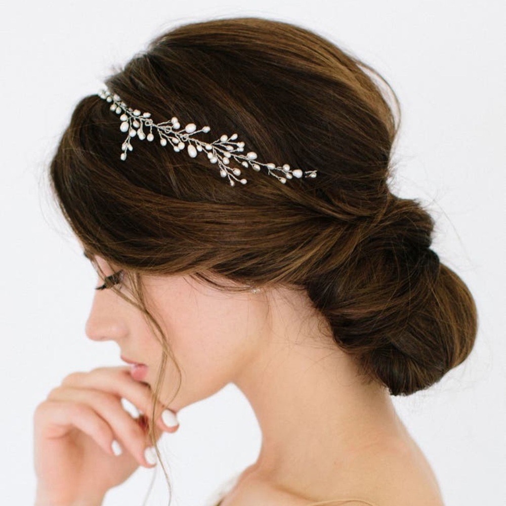 Untamed Petals AJ Dainty fresh water pearl Tiara